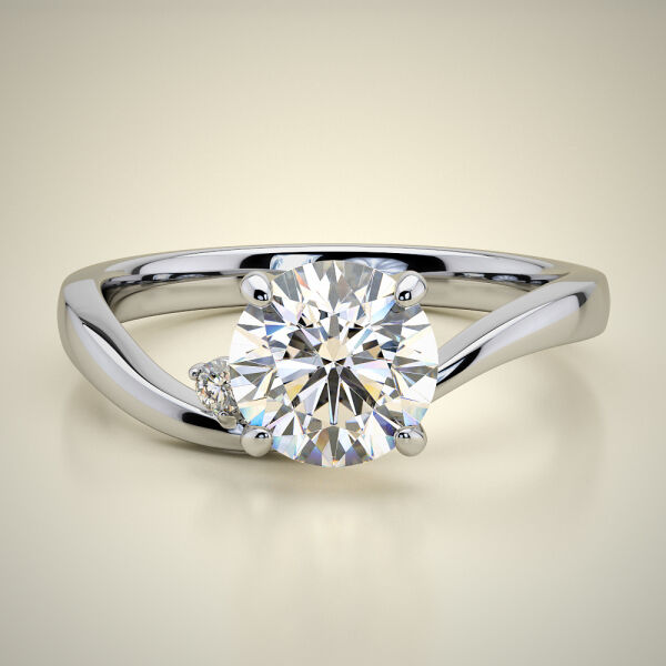 PAVE SOLITAIRE RING ENG016